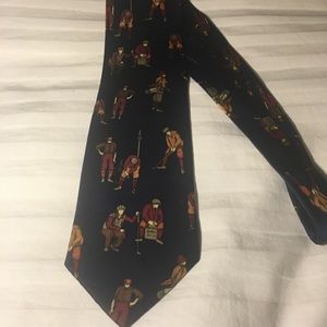 Sinsabang classic 100 percent silk golf neck tie.